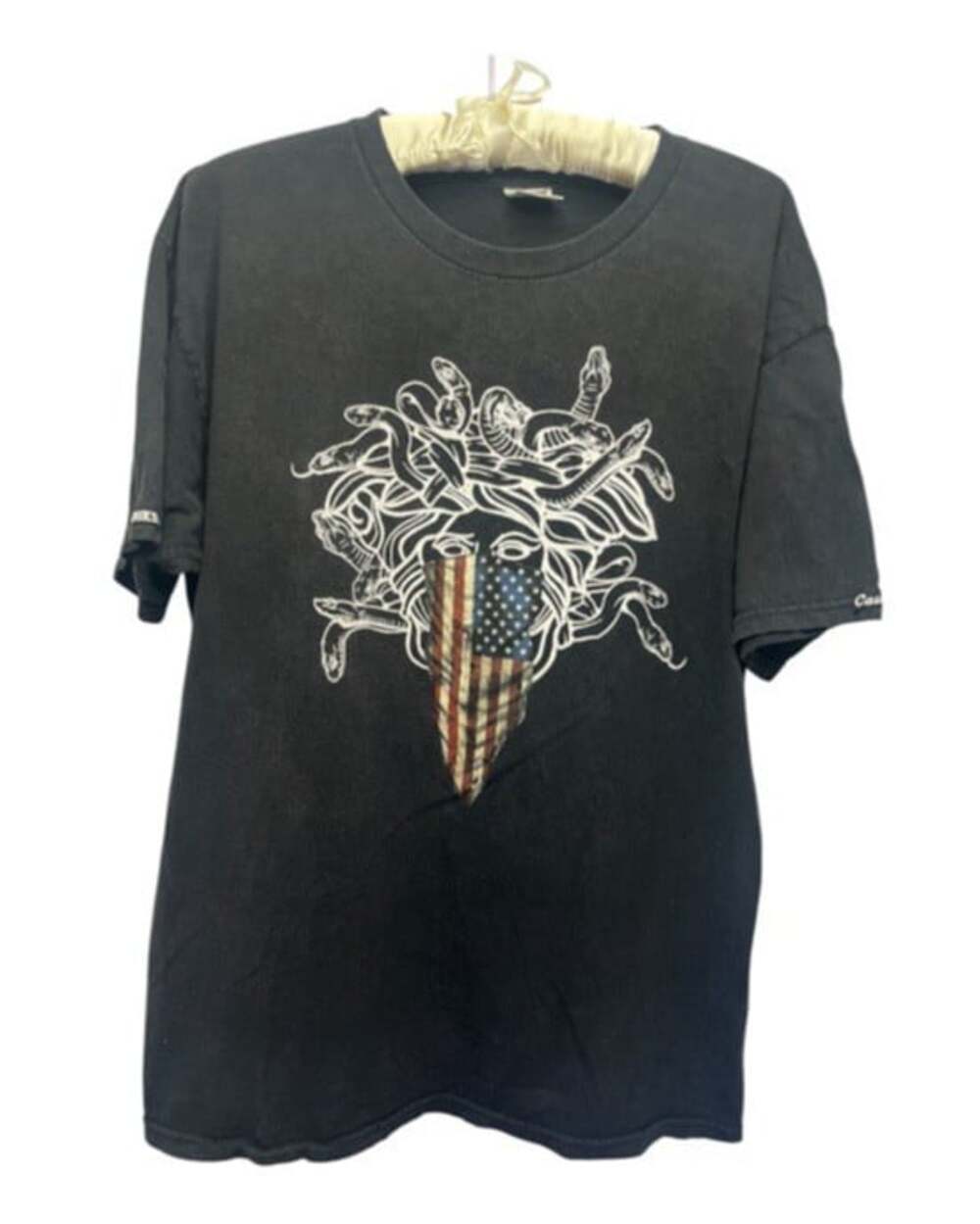 Crooks & Castles Black Graphic T-Shirt Crew Neck Streetwear Tee Sz L Medusa